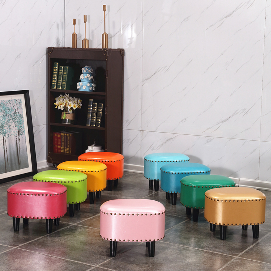 Upholstered footstool