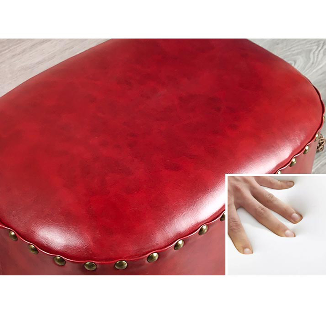 Wooden storage stool