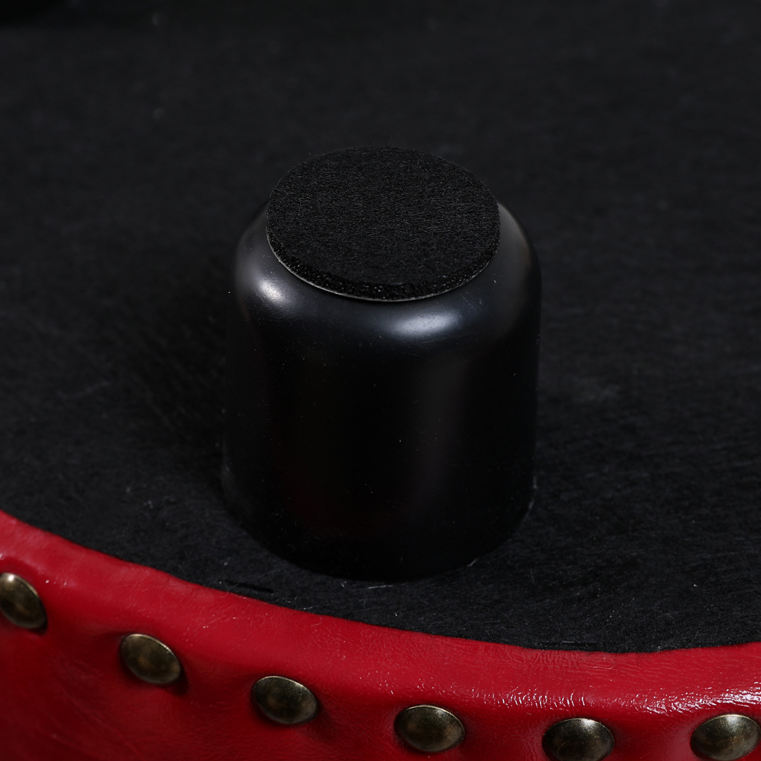 Faux Leather Rivet Footstool — Brown - Image 18
